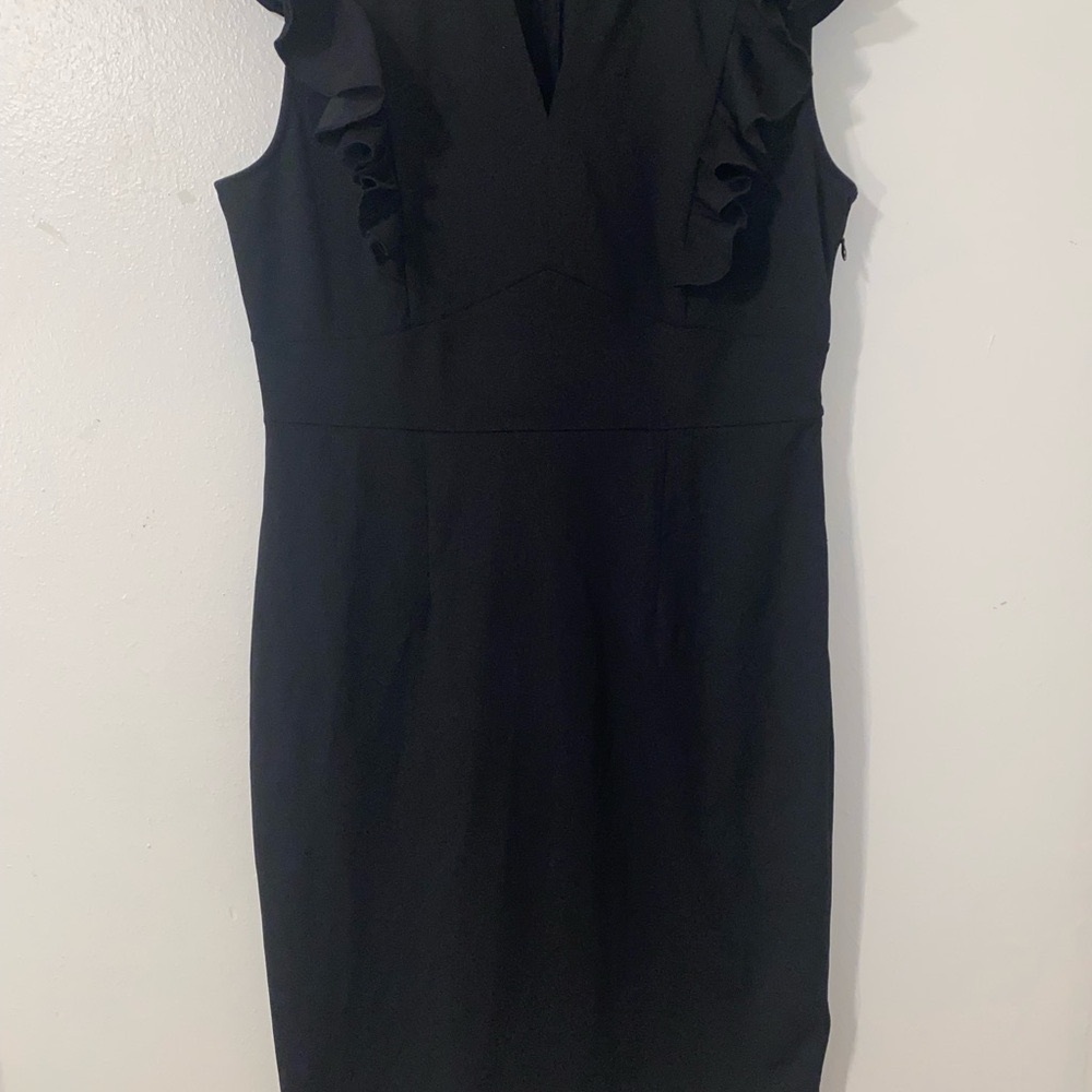 Knitee Black Sleeveless V-Neck Sheath Mini Dress Size XXL - Picture 4 of 7